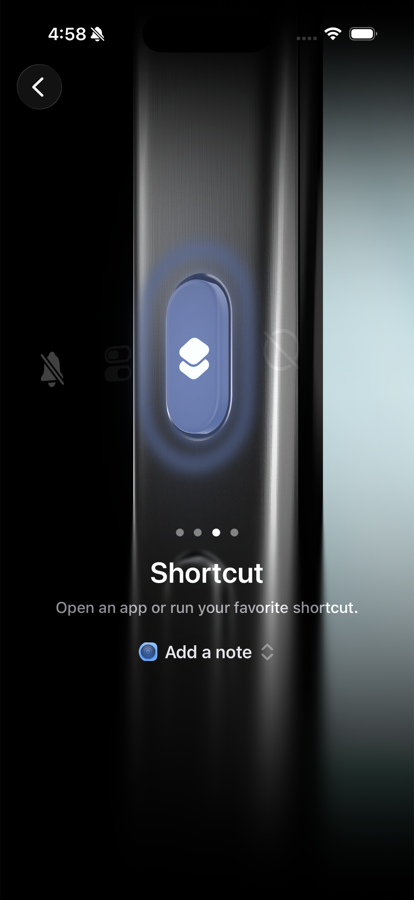 Action Button: Hold, talk, let go.